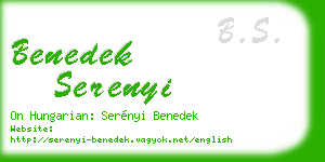 benedek serenyi business card